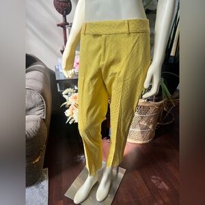 Banana Republic Yellow Textured Pants